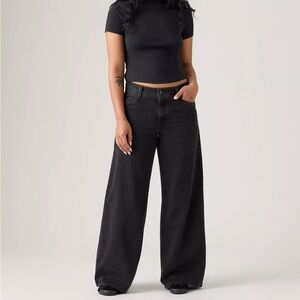 Levi's Black 94 Baggy Wide Jeans